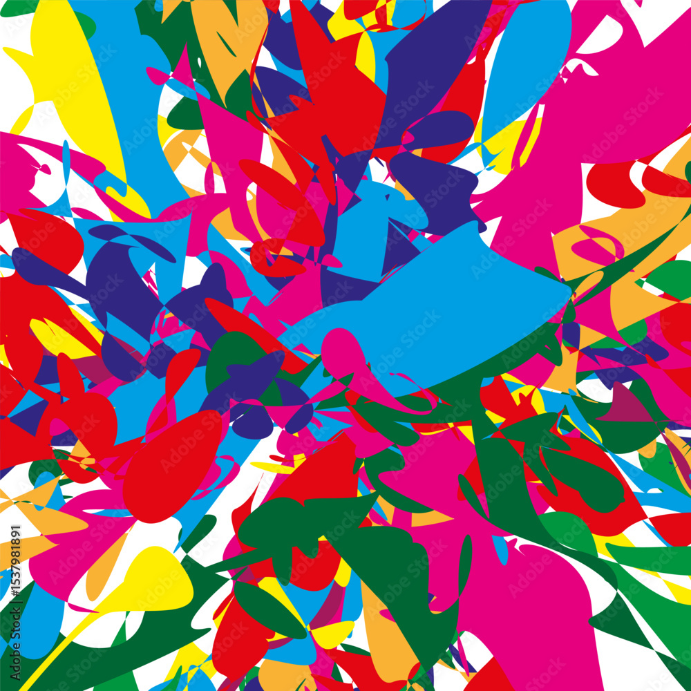 Poster colorful splash pattern. abstract chaotic design. vector vibrant paint. dynamic artistic background.