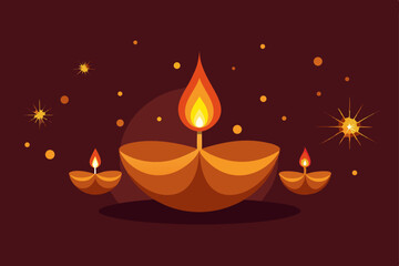 burning candle on a black background