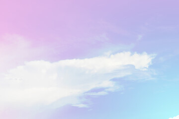 Beautiful sky and clouds in pastel tones.