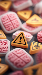 Triggered trauma coping. 3D. Image depicting stress management and memory enhancement techniques.