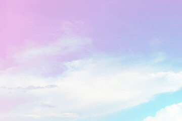 Beautiful sky and clouds in pastel tones.
