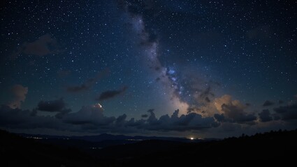 Obraz premium Stunning Night Sky with Milky Way and Stars