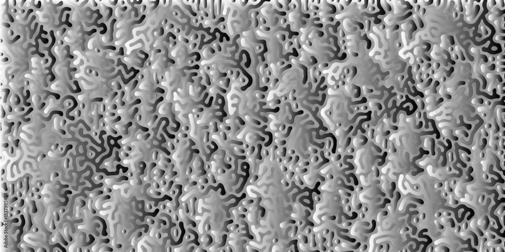 Aufkleber abstract turing organic wallpaper background. turing reaction diffusion monochrome seamless pattern 