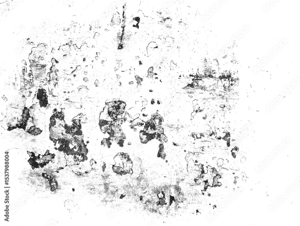 Poster Abstract grayscale texture with splatters and spots.