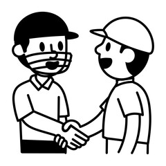 A doodle style icon showing players
