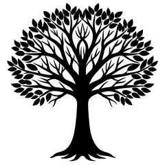 Obraz premium vector tree silhouette
