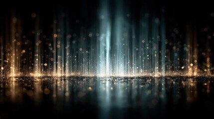 Abstract light patterns create a mesmerizing visual display in dark environment