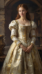 A beautiful European medieval woman