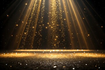 Sparkling Gold Stage Lights