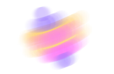 Abstract transparent gradient in purple, yellow, pink; smooth blend, PNG with transparent background.