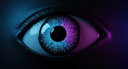 Closeup artistic eye graphic