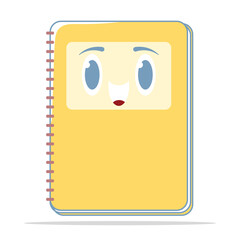 Cute Kawaii Notepad Vector – Pastel Colored Hand-Drawn Notebook or Memo Pad Illustration, Flat Stationery Icon for School, Office, Journaling, Notes, Planning, Writing, and Study Supplies Design