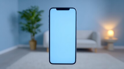 Cozy minimalist interior with a smart device in focus, capturing the essence of modern living and technology. Start Up Day Across America. National Planner Day. World Wide Web Day