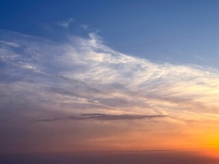 Dusk sky clouds sunset heaven background