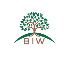 Initial BIW Letter Linked Logo for business and company identity. Modern BIW Letter Logo Vector Template with modern trendy golden logo.

