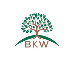 Initial BKW Letter Linked Logo for business and company identity. Modern BKW Letter Logo Vector Template with modern trendy golden logo.
