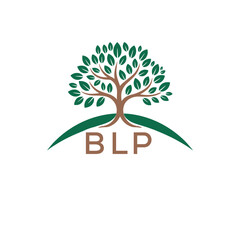 Obraz premium Initial BLP Letter Linked Logo for business and company identity. Modern BLP Letter Logo Vector Template with modern trendy golden logo. 