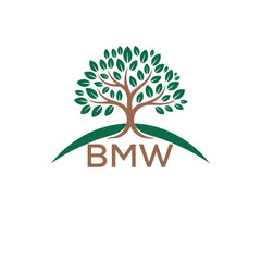 Initial BMW Letter Linked Logo for business and company identity. Modern BMW Letter Logo Vector Template with modern trendy golden logo.
