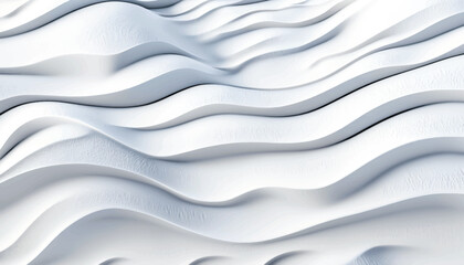 Obraz premium Wavy light abstract monochrome pattern. Crumpled paper texture. Vector illustration 