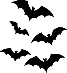 Collection Bat vector icon set and icon