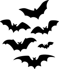 Collection Bat vector icon set and icon