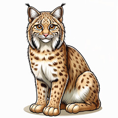 Obraz premium Bobcat cartoon vector illustration isolated