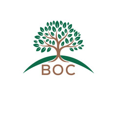 Initial BOC Letter Linked Logo for business and company identity. Modern BOC Letter Logo Vector Template with modern trendy golden logo.
