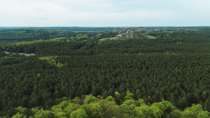 Outdoor recreation in forest and rocky terrain