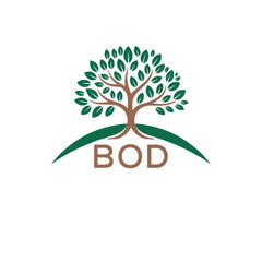 Obraz premium Initial BOD Letter Linked Logo for business and company identity. Modern BOD Letter Logo Vector Template with modern trendy golden logo. 