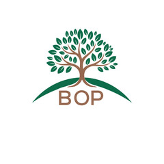 Obraz premium Initial BOP Letter Linked Logo for business and company identity. Modern BOP Letter Logo Vector Template with modern trendy golden logo. 