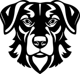 Pet Dog Vector SVG. Dog Silhouette Black and White Pet Lover. Canine Illustration Cartoon Animal Graphic
