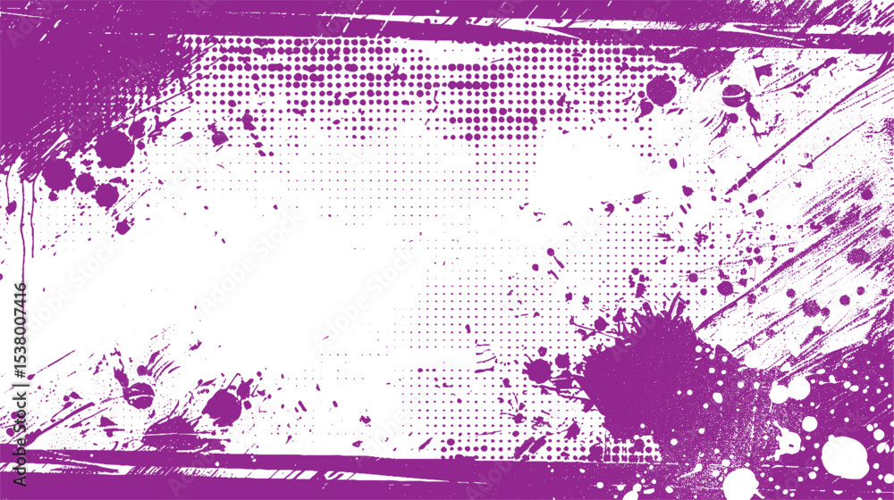 Poster abstract grunge background vector illustration vector pink style paintbrush grunge with halftone dot