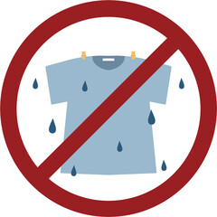 빨래금지 아이콘