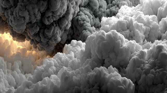 Dramatic Volcanic Eruption with Massive Ash Clouds