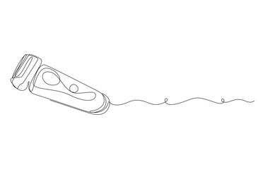 Electric Razor continuous line art drawing