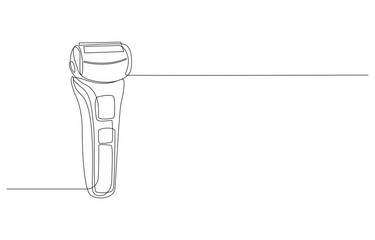Electric Razor continuous line art drawing