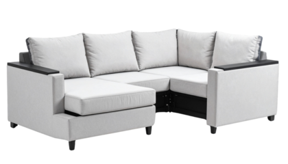 smart folding sofa isolated on white background. 