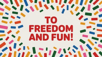 Celebrate freedom and fun with a vibrant festive greeting card design for joyous occasions. International Childfree Day