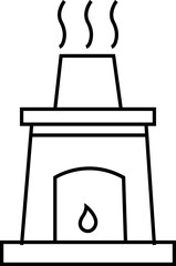 furnace icon. Outline furnace icons from electronic device and stuff . Line and glyph vector template design elements, Editable symbols. Home heating system for energy and comfort design needs