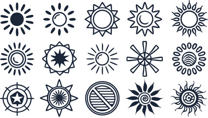 sun, sun symbol, sun icon, stylized sun, abstract sun, sun motif, sun pattern, sun shapes, sun design, decorative sun, geometric sun, sun illustration, minimal sun, simple sun, solar symbol

