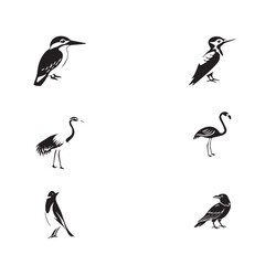 Smile Birds vector set