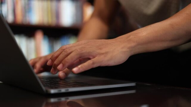 DevOps concept, software development, IT operations, agile programming, Concept with dev ops icon on computer screen and project manager, coder or sysadmin typing on keyboard, high software quality.