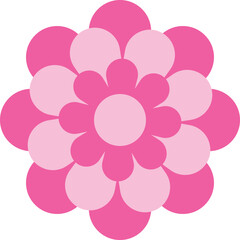 Pink Flower Icon Vector