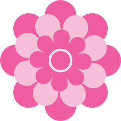 Pink Flower Icon Vector