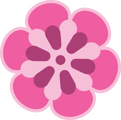 Pink Flower Icon Vector