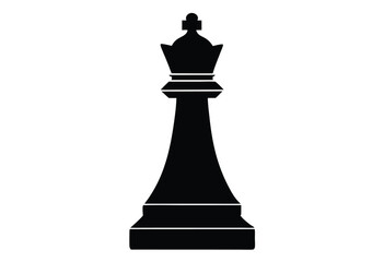 Fototapeta premium Chess Minister Silhouette Vector Illustration Icon Design Isolated on White Background