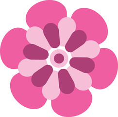 Pink Flower Icon Vector