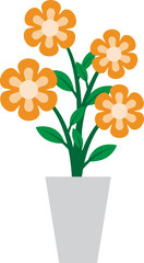 Illustration of a Yellow Flowers