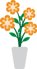 Illustration of a Yellow Flowers