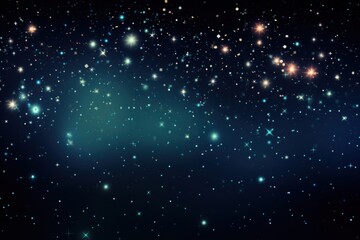 Obraz premium Stars twinkle in the night sky over a peaceful landscape